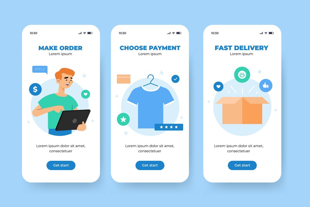 Online purchase application template