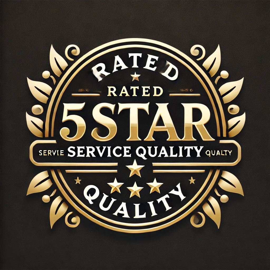 Rated 5-star service quality badge